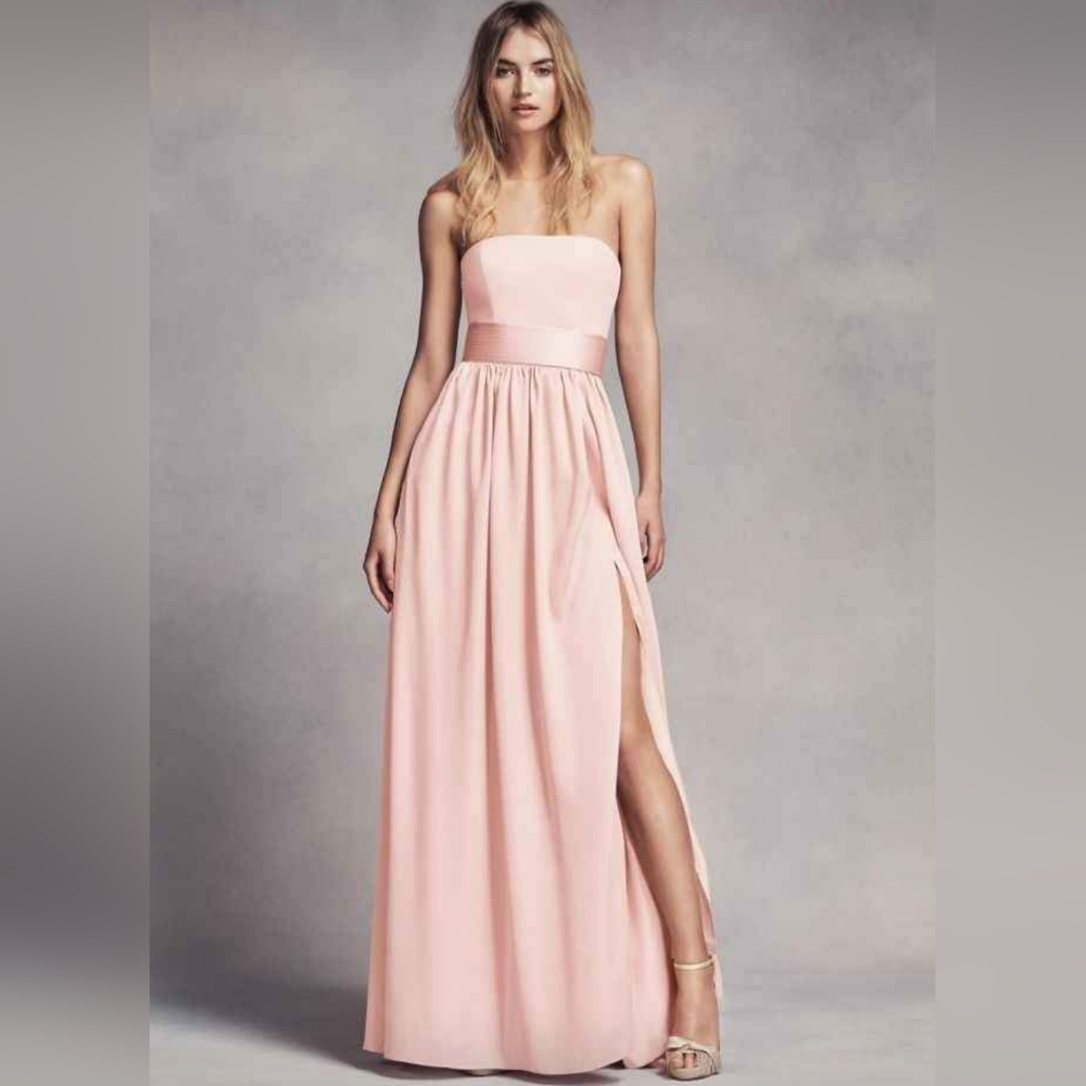 Blush Vera Wang bridesmaid dress